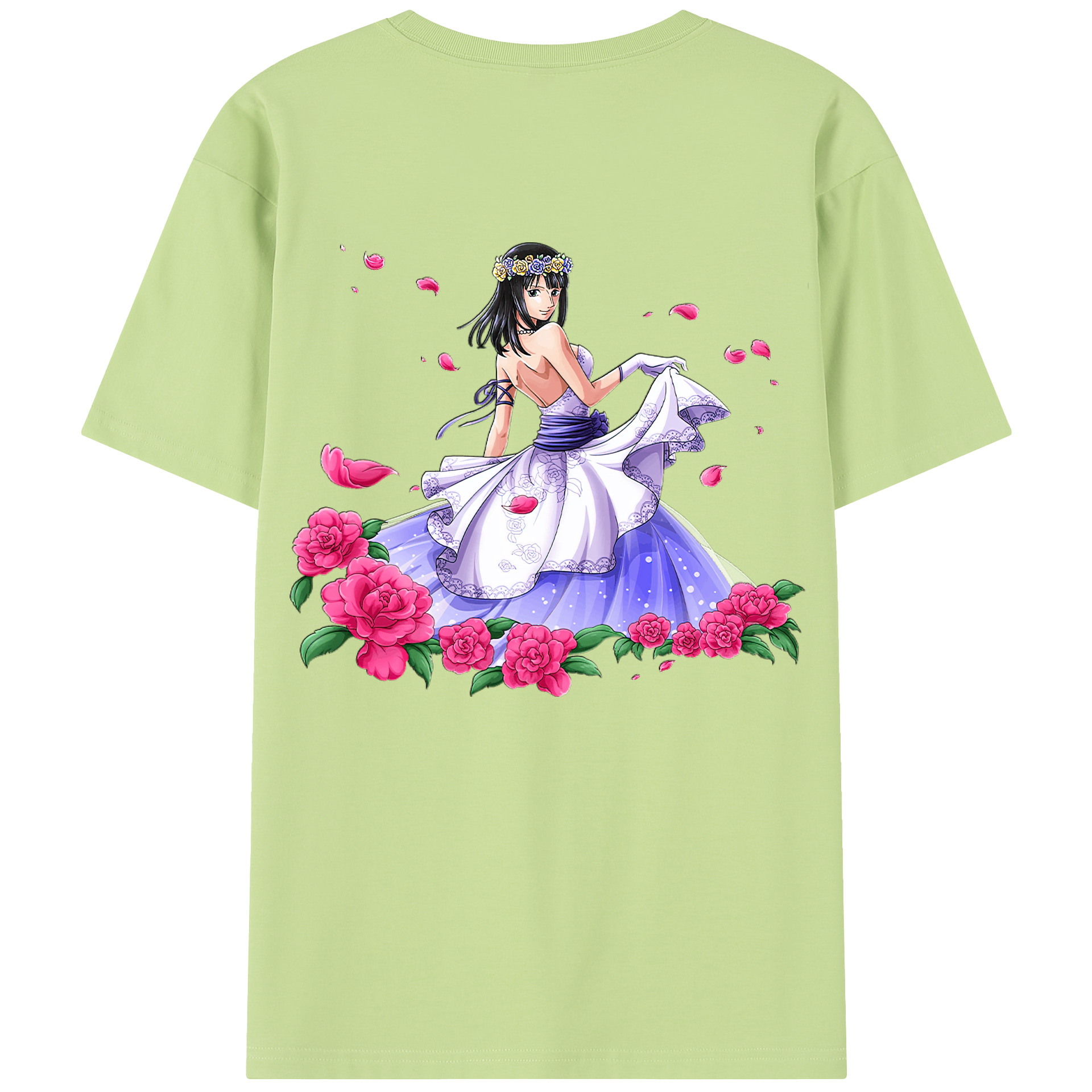 ワンピース ニコ・ロビン ONE PIECE Nico Robin 綿100％半袖Tシャツ（背面プリント）
